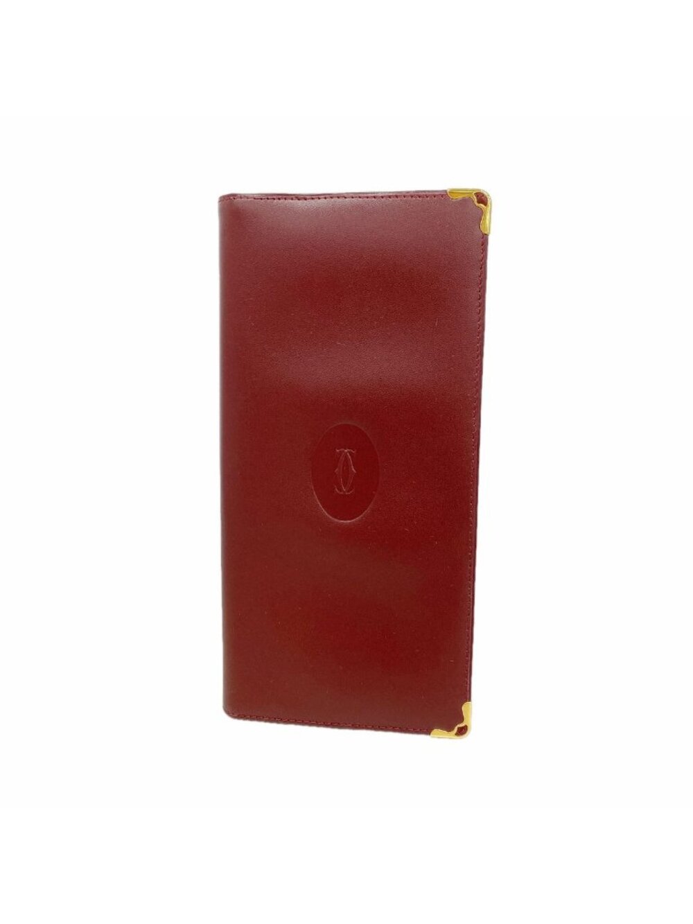 Cartier Wallet Must Leather Bordeaux Gold